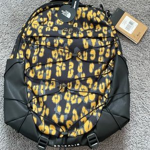 Cheetah print The North Face backpack